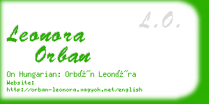 leonora orban business card